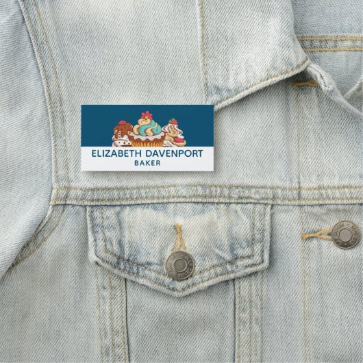 レトロスタイルカップケーズスイートデザート 名札 (インサイチュ)