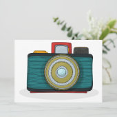 レトロスタイルカメラ招待状 招待状 (スタンド正面)