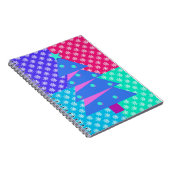 レトロスタイルカラフルスノーフレーククリスマスツリー ノートブック (右側)