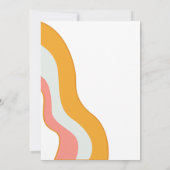 レトロスタイルガーデンティーパーティーブライダルシャワー 招待状 (裏面)