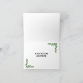 レトロスタイルキッチンシーンクリスマスカード シーズンカード (内部)