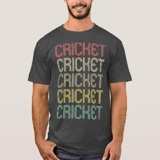 レトロスタイルクリケットデザイン Tシャツ