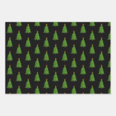 レトロスタイルクリスマスツリーラッピングクラフト紙 ラッピングペーパーシート (正面3)