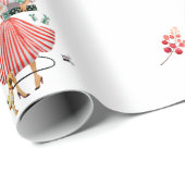 レトロスタイルクリスマスラップ ラッピングペーパー (ロールコーナー)