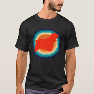 レトロスタイルコッカースパニエル犬ドッグ Tシャツ