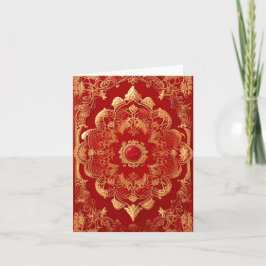 レトロスタイルゴールデンレッド カード