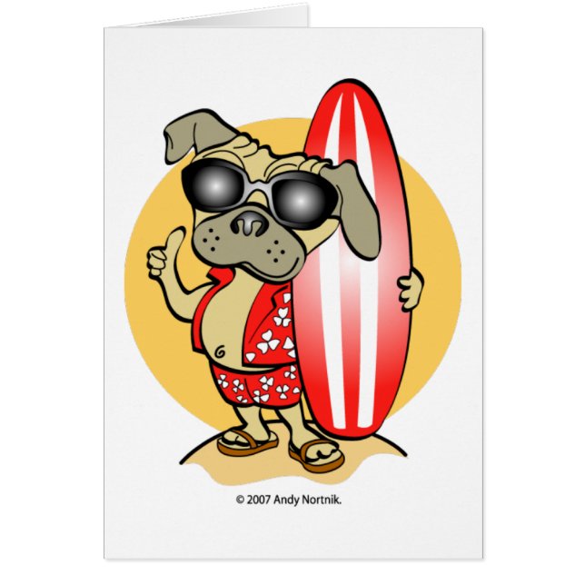 レトロスタイルサーフィンのPUGカード (正面)