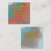 レトロスタイルスクエアビジネスカード スクエア名刺 (正面/裏面)