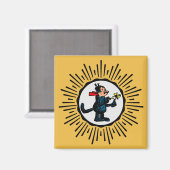 レトロスタイルスターバスト漫画猫角磁石 マグネット (正面/裏面)