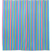 レトロスタイルストライプのシャワーカーテン シャワーカーテン (正面)