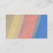 レトロスタイルストライプソットカラーオングレーデザイン 名刺 (裏面)