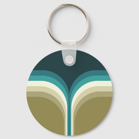 レトロスタイルダブルアーチ装飾 キーホルダー (正面)