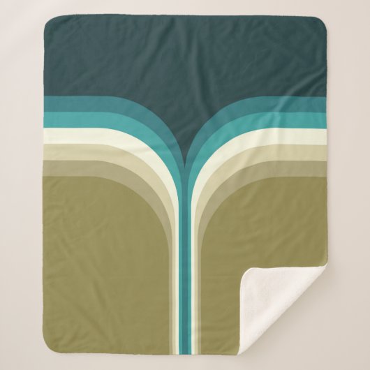 レトロスタイルダブルアーチ装飾 シェルパブランケット (正面)