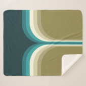 レトロスタイルダブルアーチ装飾 シェルパブランケット (正面(横))