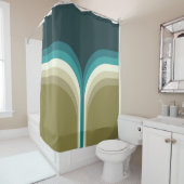 レトロスタイルダブルアーチ装飾 シャワーカーテン (インサイチュ)