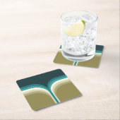 レトロスタイルダブルアーチ装飾 スクエアペーパーコースター (インサイチュ)