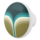 レトロスタイルダブルアーチ装飾 セラミックノブ (右)