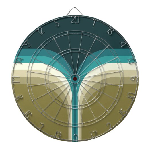 レトロスタイルダブルアーチ装飾 ダーツボード (正面)