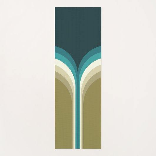 レトロスタイルダブルアーチ装飾 ヨガマット (正面)