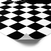 レトロスタイルチェックスクーター対 ポスター (角)