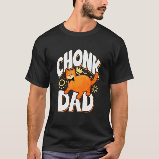 レトロスタイルチョンクパパ猫 Tシャツ (正面)