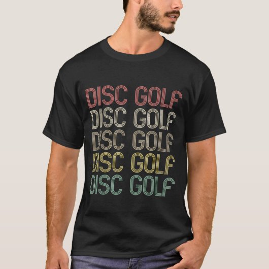 レトロスタイルディスクゴルフ Tシャツ (正面)
