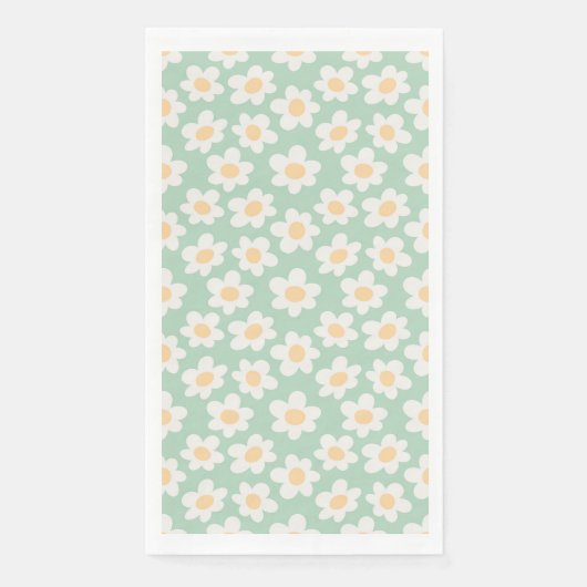 レトロスタイルデイジーの開花（緑） (正面)