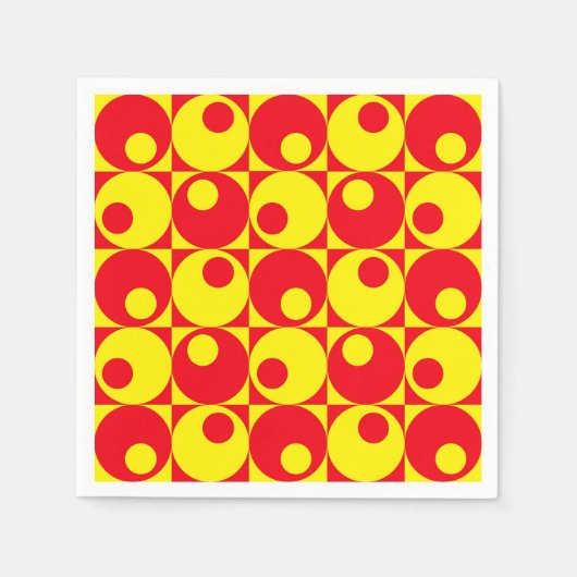 レトロスタイルデザイン スタンダードカクテルナプキン (正面)