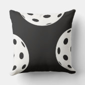 レトロスタイルネオンブラックをテーマにしたピックボール誕生日 クッション (裏面)