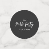 レトロスタイルネオンブラックをテーマにしたピックボール誕生日 コンフェッティ (スモール正面)