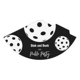 レトロスタイルネオンブラックをテーマにしたピックボール誕生日 パーティーハット