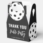 レトロスタイルネオンブラックをテーマにしたピックボール誕生日 フェイバーボックス (オープン)