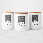 レトロスタイルネオンブラックをテーマにしたピックボール誕生日 フードラベル (ボトル)