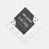 レトロスタイルネオンブラックをテーマにしたピックボール誕生日 縁ありランチョンナプキン (角)