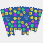 レトロスタイルネオンブルーをテーマにしたピックボール誕生日 フェイバーボックス (見開き)