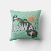レトロスタイルハワイシルエット クッション (裏面)