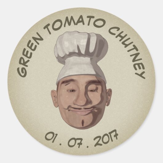 レトロスタイルパーソナライズされたJARラベル ラウンドシール (正面)