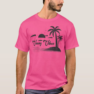 レトロスタイルパームツリービーチバケーションサマーバカイ Tシャツ