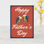 レトロスタイルビーズハッピーファーザーズデイカード カード (黄色い花)