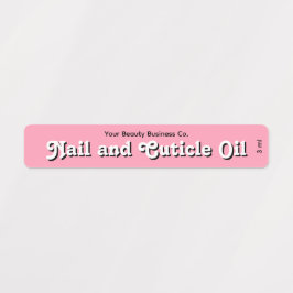 レトロスタイルピンク爪、 ネイル表皮油製品ラベル ラベル