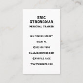 レトロスタイルフィットネスロゴ 名刺 (裏面)