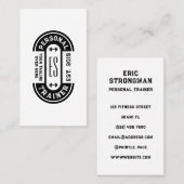 レトロスタイルフィットネスロゴ 名刺 (正面/裏面)