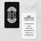 レトロスタイルフィットネスロゴ 名刺 (正面/裏面)