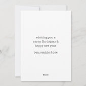 レトロスタイルフォトグパーソナライズされたレークリスマス シーズンカード (裏面)