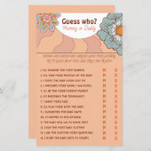 レトロスタイルフロバーベビーシャワーゲーム (正面/裏面)