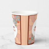 レトロスタイルフローバーベビーシャワーパーティー紙カップ 紙コップ (右)