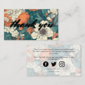 レトロスタイルフローラ感謝していユー エンクロージャーカード (正面/裏面)