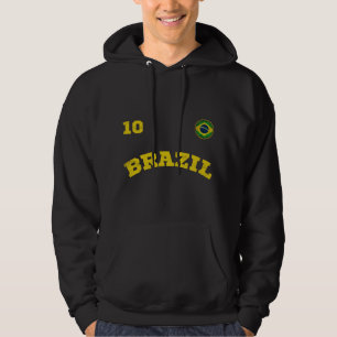 レトロスタイルブラジルサッカーチーム第10サッカー パーカ