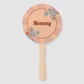 レトロスタイルベビーシャワーママ&ダディーゲームファン ハンドファン (正面)