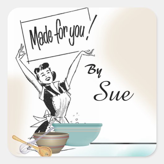 レトロスタイルベーキングシール スクエアシール (正面)